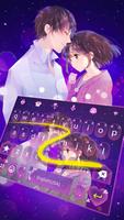 Manga Valentine's Day Keyboard Theme capture d'écran 2