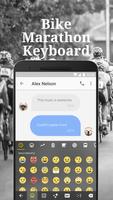 Bike Marathon Keyboard Theme & Emoji Keyboard Affiche