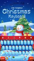 Blue Christmas Snow & Silent Night Keyboard Theme Affiche