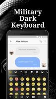 Military Dark Emoji Keyboard Theme for Instagram Cartaz