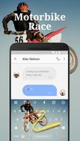 Motorbike Race Emoji Keyboard  تصوير الشاشة 3