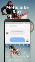 Motorbike Race Emoji Keyboard  syot layar 1