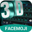 3D Neon Hologram Black Keyboard Theme & Emoji