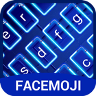 Neon Blue Keyboard Theme & Emoji Keyboard icône