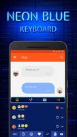 Neon Blue Keyboard Theme & Emoji Keyboard captura de pantalla 2