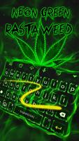 Neon Green Rasta Weed Keyboard Theme 截图 3