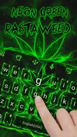 Neon Green Rasta Weed Keyboard Theme โปสเตอร์