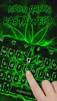 Neon Green Rasta Weed Keyboard Theme plakat