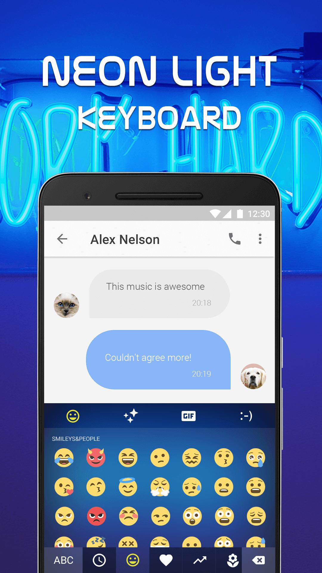Download do APK de Neon Light Emoji Keyboard Theme for Whatsapp para Android