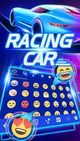 Neon Racing Car 3D Keyboard Theme syot layar 3