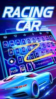 Neon Racing Car 3D Keyboard Theme syot layar 2