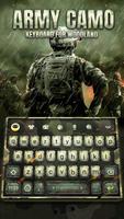 Army Camo Keyboard Theme for Woodland & Emoji Affiche