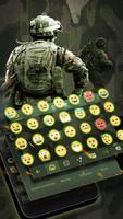 Army Camo Keyboard Theme for Woodland & Emoji capture d'écran 1