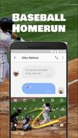Baseball Homerun Emoji Keyboard Theme for MLB imagem de tela 3