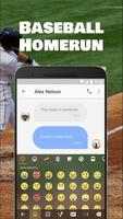 Baseball Homerun Emoji Keyboard Theme for MLB Cartaz