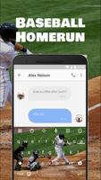 Baseball Homerun Emoji Keyboard Theme for MLB imagem de tela 1