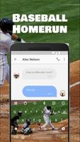 Baseball Homerun Emoji Keyboard Theme for MLB screenshot 1