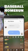 Baseball Homerun Emoji Keyboard Theme for MLB imagem de tela 2