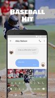 Baseball Hit Emoji Keyboard Theme for MLB all star Screenshot 1