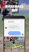 Baseball Hit Emoji Keyboard Theme for MLB all star Screenshot 3