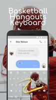 Basketball Hangouts Emoji Keyboard Theme for pof imagem de tela 3