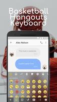 Basketball Hangouts Emoji Keyboard Theme for pof poster
