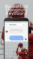 Basketball Hangouts Emoji Keyboard Theme for pof screenshot 1