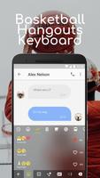 Basketball Hangouts Emoji Keyboard Theme for pof imagem de tela 2