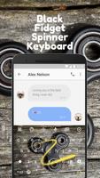 Black Fidget Spinner Keyboard Theme for hangouts ảnh chụp màn hình 3