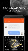 Black Moon Keyboard Theme & Emoji Keyboard syot layar 3