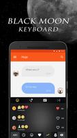 Black Moon Keyboard Theme & Emoji Keyboard Ekran Görüntüsü 2