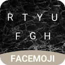 Black Marble Emoji Keyboard Theme for Facemoji APK