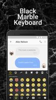 Black Marble Emoji Keyboard Theme for Facemoji 海报