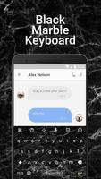 Black Marble Emoji Keyboard Theme for Facemoji Ekran Görüntüsü 1