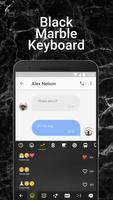Black Marble Emoji Keyboard Theme for Facemoji captura de pantalla 2