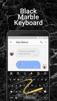 Black Marble Emoji Keyboard Theme for Facemoji скриншот 3