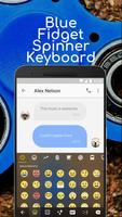 Blue Fidget Spinner Keyboard Theme for Samsung ポスター