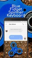 Blue Fidget Spinner Keyboard Theme for Samsung imagem de tela 1