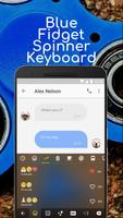 Blue Fidget Spinner Keyboard Theme for Samsung imagem de tela 2