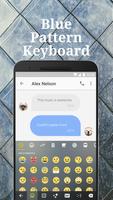 Blue Pattern Emoji Keyboard Theme for Instagram Plakat