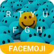 Blue Smiley Emoji Keyboard Theme for Instagram