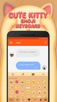 Cute Kitty Emoji Keyboard Theme for Facebook Cartaz