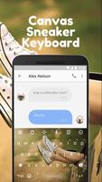 Canvas Sneaker Emoji Keyboard Theme for Facebook Ekran Görüntüsü 1