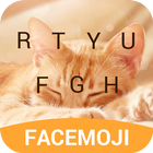 Lovely Cute Cat Emoji Keyboard Theme For Facemoji icône