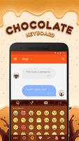 Yummy Strawberry Chocolate Emoji Keyboard Theme🍫 Ekran Görüntüsü 1