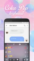 Color Bubble Pop Emoji Keyboard Theme imagem de tela 2