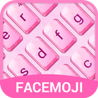 Crystal Pink Emoji Keyboard Theme for Hangouts icône