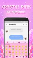 Crystal Pink Emoji Keyboard Theme for Hangouts ポスター