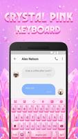 Crystal Pink Emoji Keyboard Theme for Hangouts 截图 1