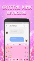 Crystal Pink Emoji Keyboard Theme for Hangouts 截圖 2